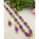FS Collection Elegant Fancy Pearl And Beads Necklace Set