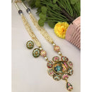FS Collection Modern Fusion Pota Pearl And Beads Long Necklace Set