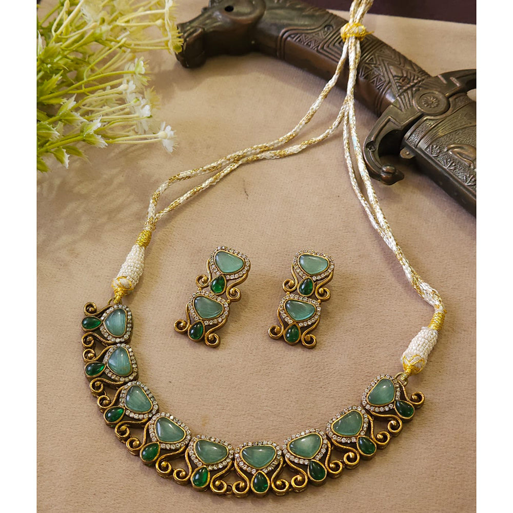 FS Collection Premium Design Pota And Austrian Stone Necklace Set