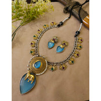 FS Collection Radiant Designer Pota Stone Necklace Set