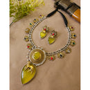 FS Collection Radiant Designer Pota Stone Necklace Set