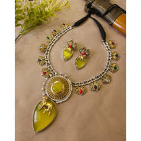 FS Collection Radiant Designer Pota Stone Necklace Set
