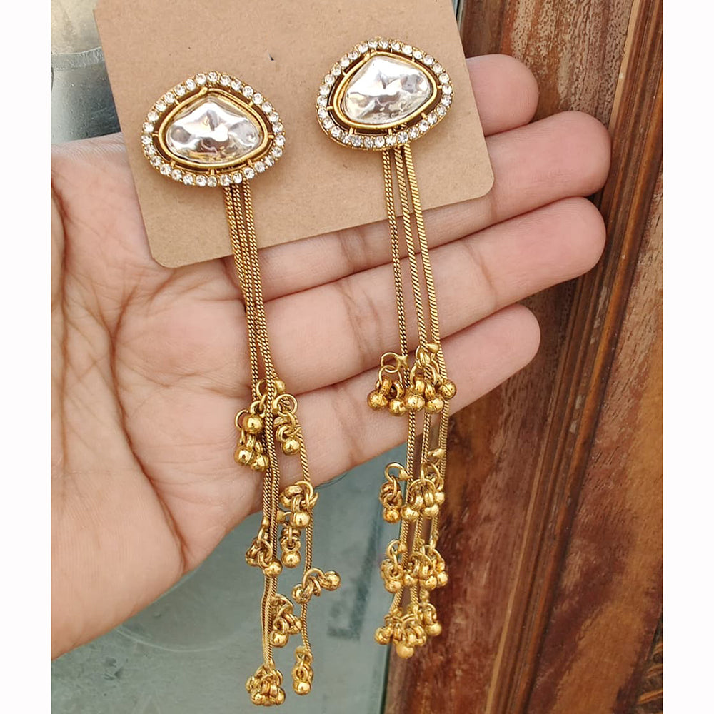FS Collection Fancy Crystal Stone Dangler Earrings