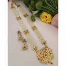 FS Collection Designer Austrian Stone And Peral Long Necklace Set