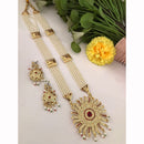 FS Collection Designer Austrian Stone And Peral Long Necklace Set