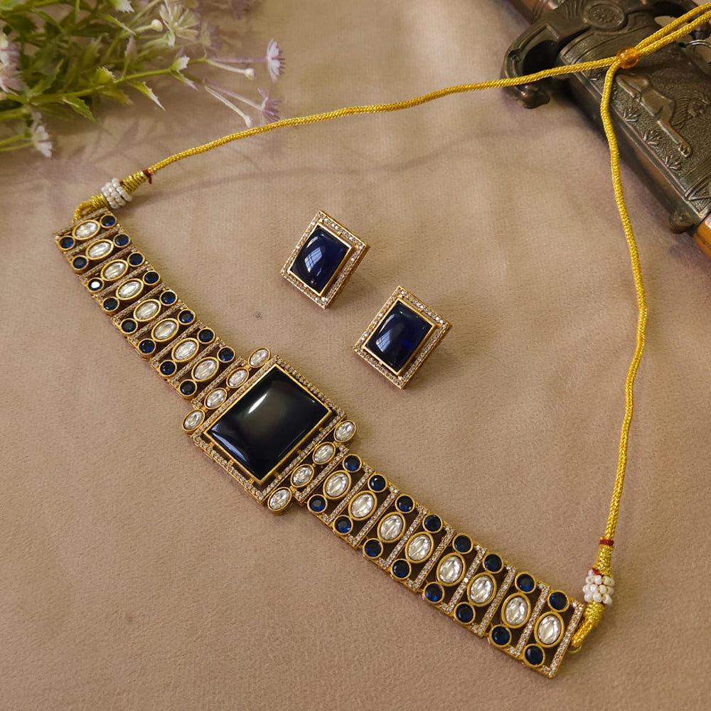 FS Collection Designer Pota And Austrian Stone Choker Necklace Set