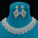 FS Collection Designer American Diamond Necklace Set