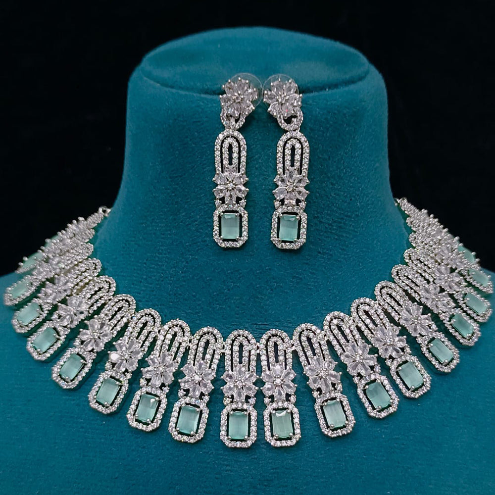 FS Collection Designer American Diamond Necklace Set