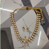 FS Collection Designer Kundan And Pearls Necklace Set