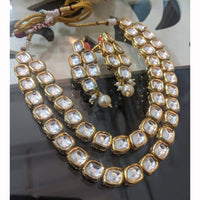 FS Collection Designer Kundan And Pearls Necklace Set