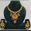 FS Collection Elegant Pota Stone And Pearl Necklace Set