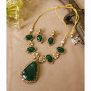 FS Collection Trendy Austrian Stone And Pota Stone Necklace Set