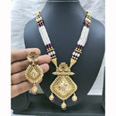 FS Collection Trendy Pota Stone And Pearl Necklace Set