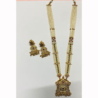 FS Collection Heritage Pota Stone And Pearl Long Necklace Set