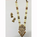 FS Collection Heritage Pota Stone And Pearl Long Necklace Set