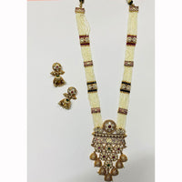 FS Collection Heritage Pota Stone And Pearl Long Necklace Set