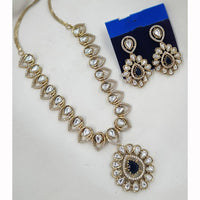 FS Collection Heritage Kundan Stone And Austrian Stone Necklace Set
