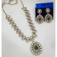 FS Collection Heritage Kundan Stone And Austrian Stone Necklace Set