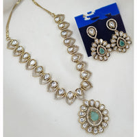 FS Collection Heritage Kundan Stone And Austrian Stone Necklace Set
