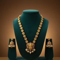 FS Collection Heritage Pota Stone And Pearl Temple Necklace Set