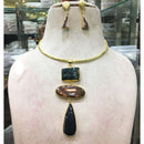 FS Collection Designer Multi-Stone Statement Necklace Set