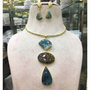 FS Collection Designer Multi-Stone Statement Necklace Set