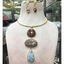 FS Collection Designer Multi-Stone Statement Necklace Set