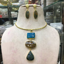 FS Collection Designer Multi-Stone Statement Necklace Set