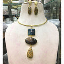 FS Collection Designer Multi-Stone Statement Necklace Set