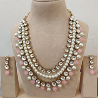 FS Collection Austrian Stone And Pearl Designer Necklace Set
