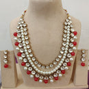 FS Collection Austrian Stone And Pearl Designer Necklace Set