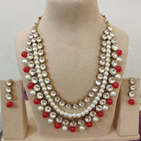 FS Collection Austrian Stone And Pearl Designer Necklace Set