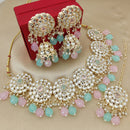 FS Collection Royal Kundan And Pearl And Beads Necklace Set