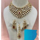 FS Collection Heritage Kundan Stone Choker Necklace Set