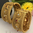FS Collection Traditional Pota Stone And Meenakari Openable Bangles Set
