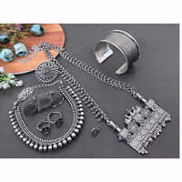 FS Collection Classic Oxidised Plated Combo Jewellery Set