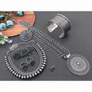 FS Collection Classic Oxidised Plated Combo Jewellery Set