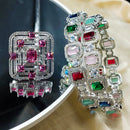 FS Collection Elegant American Diamond Jewellery Combo Set