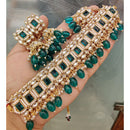 FS Collection Premium Kundan Pearl And Beaded Choker Necklace Set