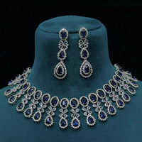 FS Collection Elegant American Diamond Fashion Necklace Set