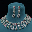 FS Collection Elegant American Diamond Fashion Necklace Set