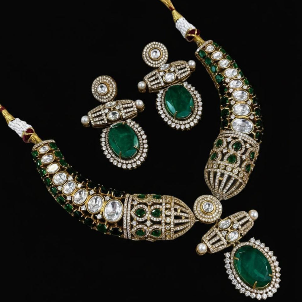 FS Collection Designer Polki Kundan Choker Necklace Set
