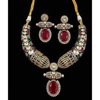 FS Collection Designer Polki Kundan Choker Necklace Set