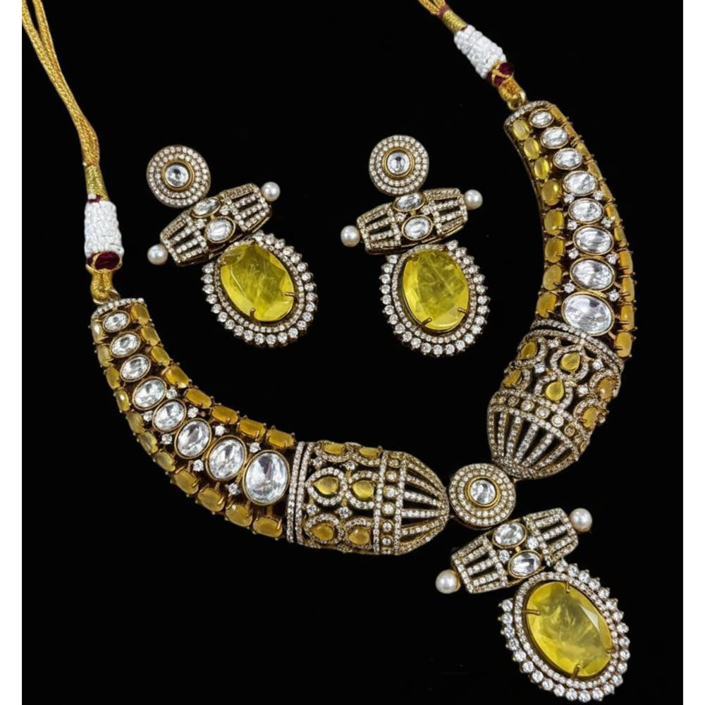 FS Collection Designer Polki Kundan Choker Necklace Set