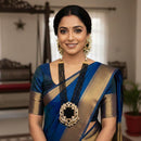 FS Collection Classic Beaded Pearl & Austrian Stone Long Necklace Set