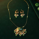 FS Collection Traditional Pota Stone And Pearl Meenakari Designer Necklace Set