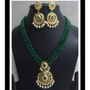 FS Collection Heritage Pota Stone Pearl And Beads Ethnic Necklace Set