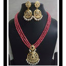 FS Collection Heritage Pota Stone Pearl And Beads Ethnic Necklace Set