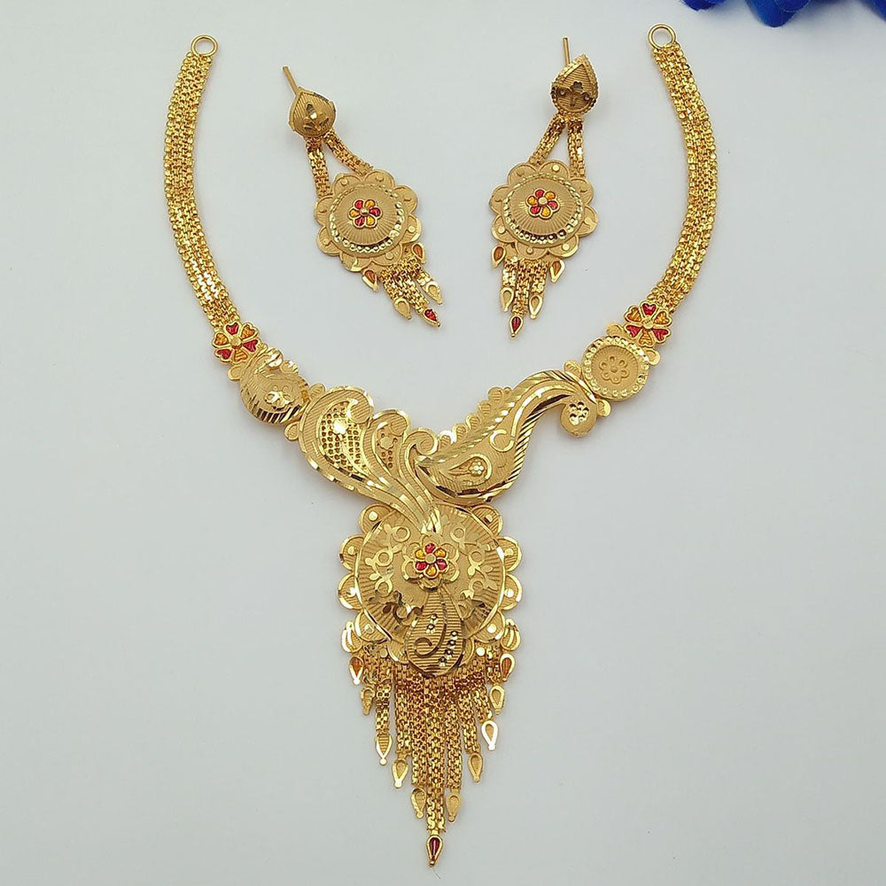 FS Collection Royal Forming Meenakari Designer Necklace Set