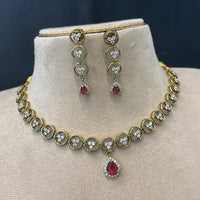 FS Collection Sparkling Austrian And Crystal Stone Elegance Necklace Set